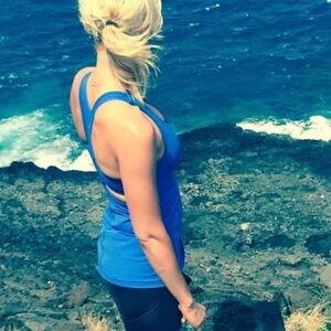 Rare Lululemon Women's Blue Tank Top with built in bra